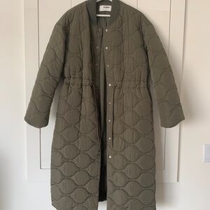 Long Puffer jacket khaki M